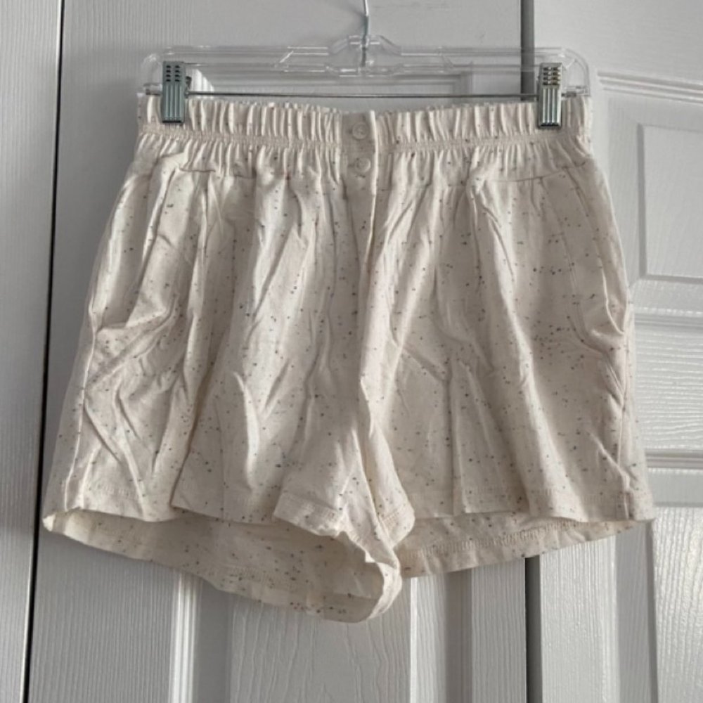 Something Navy Cream Speckled Shorts